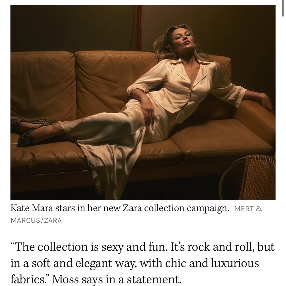 Zara x Kate Moss silky romantic blouse - Picture 2 of 11